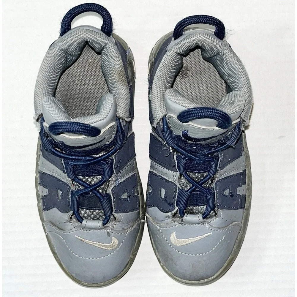 Nike Air More Uptempo TD Sneakers 10C Georgetown Hoyas Gray Blue DM3319-009 M‎